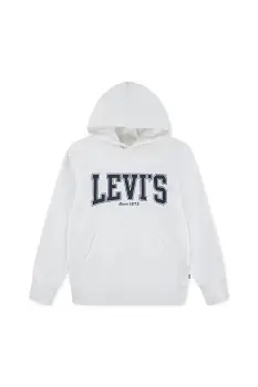 Levi's bluza copii THE GREAT HIGHWAY HOODIE culoarea alb, cu gluga, cu imprimeu, 8EN718 imagine