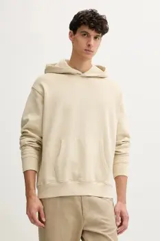 Levi's bluza culoarea bej, cu gluga, uni, A8435 imagine