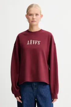 Levi's bluza culoarea bordo, cu imprimeu, 003RE imagine