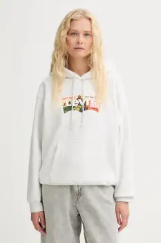 Levi's bluza culoarea gri, cu gluga, cu imprimeu, A8801 imagine