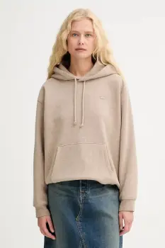 Levi's bluza culoarea maro, cu gluga, melanj, A5943 imagine