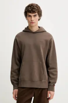 Levi's bluza culoarea maro, cu gluga, uni, A8435 imagine