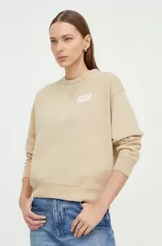 Levi's bluza femei, culoarea bej, cu imprimeu imagine