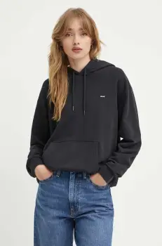 Levi's bluza femei, culoarea negru, cu gluga, neted, A5943 imagine