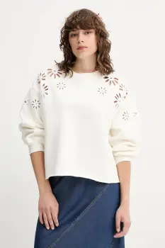 Levi's bluza LEO RAW CUT CREW culoarea bej, cu imprimeu, A8793 imagine