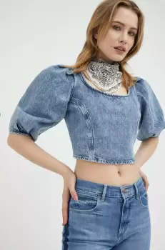 Levi's bluza subtire de blugi femei, neted imagine