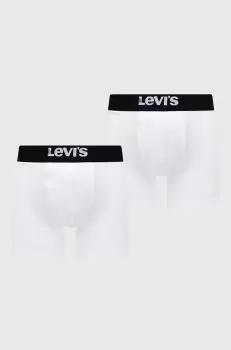 Levi's boxeri 2-pack barbati, culoarea alb imagine