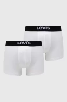 Levi's boxeri 2-pack barbati, culoarea alb imagine