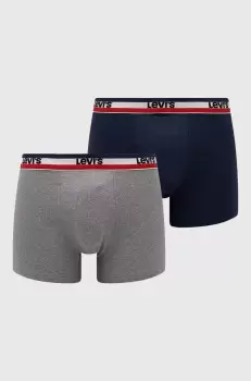 Levi's boxeri 2-pack barbati, culoarea albastru marin imagine