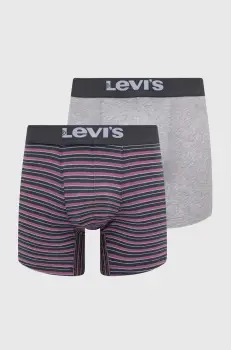 Levi's boxeri 2-pack barbati, culoarea gri imagine