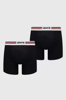 Levi's boxeri 2-pack barbati, culoarea negru imagine