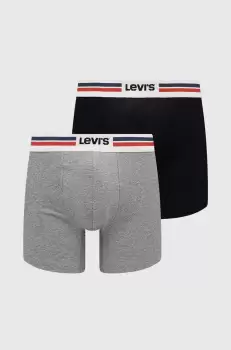 Levi's boxeri 2-pack barbati, culoarea negru imagine