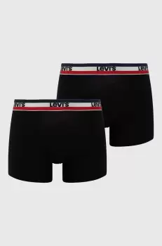 Levi's boxeri 2-pack barbati, culoarea negru imagine