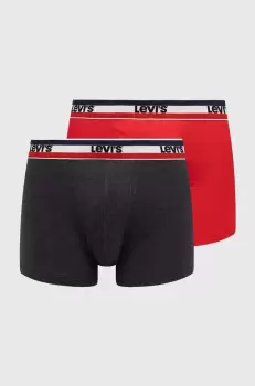 Levi's boxeri 2-pack barbati, culoarea rosu imagine