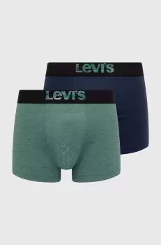Levi's boxeri 2-pack barbati, culoarea verde imagine