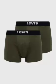 Levi's boxeri 2-pack barbati, culoarea verde imagine