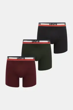 Levi's boxeri 3-pack culoarea bordo, 37149-1220 imagine