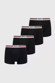 Levi's boxeri 4-pack barbati, culoarea negru imagine