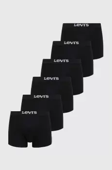 Levi's boxeri 6-pack barbati, culoarea negru imagine