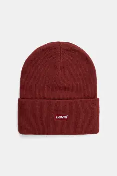 Levi's caciula copii LAN TONAL EMBROIDERED BEANIE culoarea bordo, 9A8707 imagine