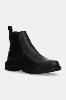 Levi's cizme TROOPER CHELSEA femei, culoarea negru, cu toc plat, D7039-0006 imagine