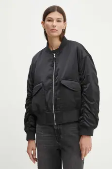 Levi's geaca bomber femei, culoarea negru, de tranzitie, A7262 imagine