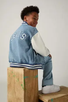 Levi's geaca de blugi pentru copii DENIM BOMBER JACKET imagine