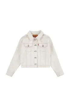 Levi's geaca de blugi pentru copii LVG COLOR BABY BAGGY TRUCKER culoarea bej imagine