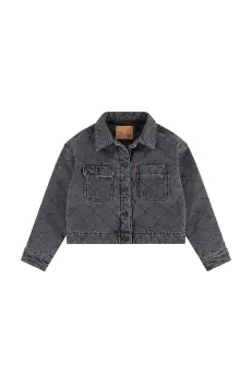 Levi's geaca de blugi pentru copii QUILTED TRUCKER JACKET culoarea gri, 3EL097 imagine