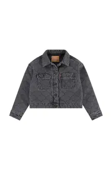 Levi's geaca de blugi pentru copii QUILTED TRUCKER JACKET culoarea gri, 4EL097 imagine
