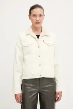 Levi's geaca din velur culoarea bej, de tranzitie, 36136 imagine