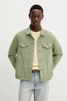 Levi's geaca jeans culoarea albastru marin, de tranzitie imagine