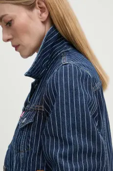 Levi's geaca jeans femei, culoarea albastru marin, de tranzitie imagine