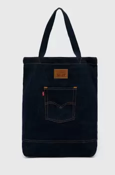 Levi's geanta de bumbac culoarea albastru marin imagine