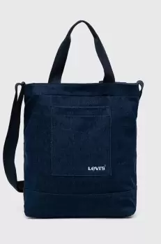Levi's geanta de bumbac culoarea albastru marin imagine