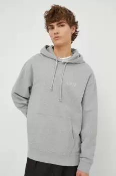 Levi's hanorac de bumbac barbati, culoarea gri, cu gluga, melanj imagine