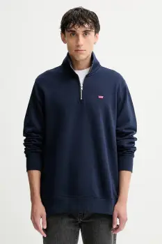 Levi's hanorac de bumbac culoarea bleumarin, uni, A8606 imagine