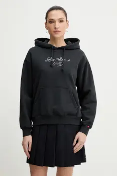 Levi's hanorac de bumbac culoarea gri, cu gluga, uni, A7296 imagine