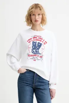 Levi's hanorac de bumbac GRAPHIC HERITAGE CREW imagine