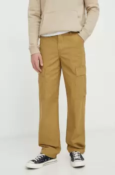 Levi's pantaloni barbati, culoarea bej, drept imagine