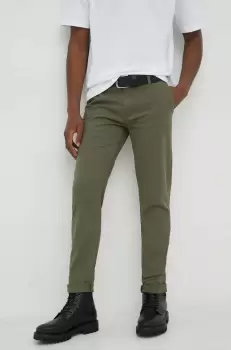 Levi's pantaloni barbati, culoarea verde, cu fason chinos imagine