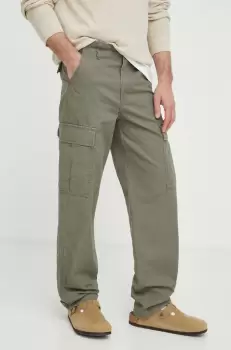 Levi's pantaloni barbati, culoarea verde, drept imagine
