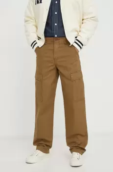 Levi's pantaloni barbati, culoarea verde, drept imagine