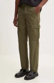 Levi's pantaloni barbati, culoarea verde, drept imagine