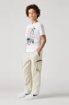 Levi's pantaloni copii PARACHUTE CARGO PANTS culoarea bej, uni, 9EM373 imagine