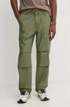 Levi's pantaloni de bumbac culoarea verde, drept, A9210 imagine