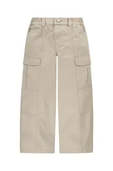 Levi's pantaloni de bumbac pentru copii TWILL '94 BAGGY WIDE LEG culoarea bej, modelator, 3EL019 imagine