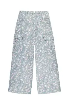 Levi's pantaloni de bumbac pentru copii TWILL '94 BAGGY WIDE LEG culoarea turcoaz, modelator, 3EL019 imagine
