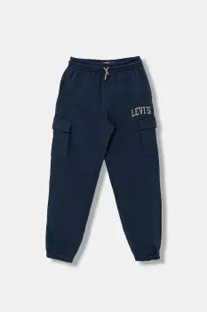 Levi's pantaloni de trening pentru copii CARGO JOGGER culoarea bleumarin, cu imprimeu, 9EN651 imagine