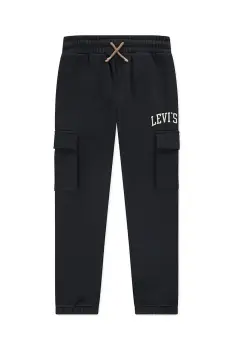 Levi's pantaloni de trening pentru copii CARGO JOGGER culoarea negru, cu imprimeu, 8EN651 imagine